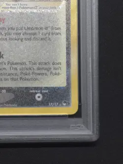 PSA 9 Mint 2021 Umbreon 17/17 GoldStar Pokemon Celebrations 25th Holobleed Error - Image 4
