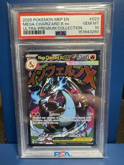 2025 Pokemon Mega Charizard X Black Star Promo Ultra Premium PSA 10 - Image 1