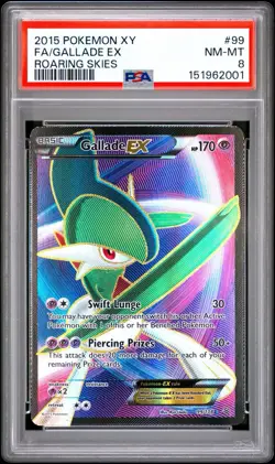 2015 POKEMON XY ROARING SKIES #99 FULL ART/GALLADE EX PSA 8 - Image 1