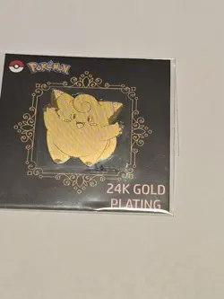 24k Gold Plated Pokemon Clefairy Sticker Pack Fresh - Image 3