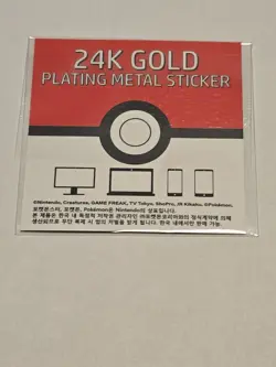 24k Gold Plated Pokemon Clefairy Sticker Pack Fresh - Image 4