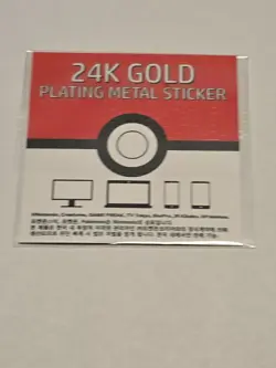 24k Gold Plated Pokemon Clefairy Sticker Pack Fresh - Image 5