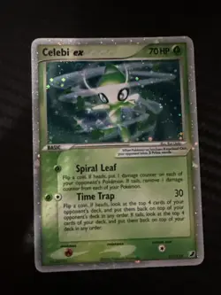 2005 Pokemon, Unseen Forces, #117/115 Celebi EX, Holo Secret Rare - Image 1