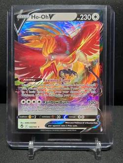 Ho-Oh V 140/195 Ultra Rare Holo Pokemon 2022 Silver Tempest NM - Image 1