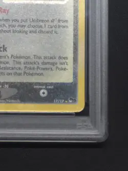 PSA 9 Mint 2021 Umbreon 17/17 GoldStar Pokemon Celebrations 25th Holobleed Error - Image 4