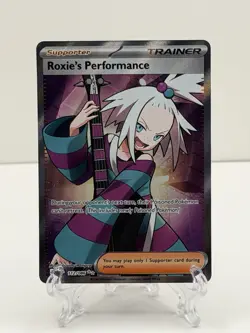 🔥Pokemon TCG-Roxie's Performance-112/086-Me04:Chaos Rising-Full Art-Holo-M/NM🔥 - Image 1