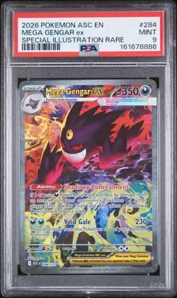 MEGA GENGAR EX Ascended Heroes Special Illustration Rare #284 PSA 9 Pokemon - Image 1