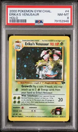 2000 POKEMON GYM CHALLENGE HOLO #4 ERIKA'S VENUSAUR PSA 8 - Image 1