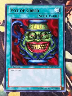Yugioh: Pot Of Greed - BP02-EN129 - Rare - 1st Edition - LP - Image 1