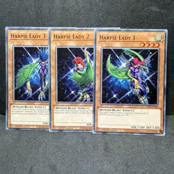 3x Yugioh Harpie Lady 1 2 3 LDS2-EN068 69 70 1st Common - NM 💎 - Image 1