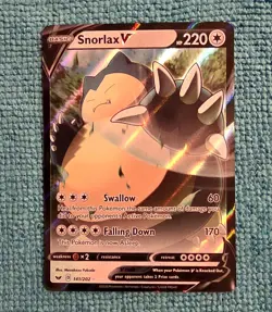 Snorlax V Holo Ultra Rare SWSH01: Sword & Shield Base Set 141/202 LP - Image 1