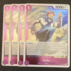 Playset Bandai One Piece TCG Koby OP16-064 OP16 Purple English x4 - Image 1