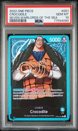 2022 One Piece Starter Deck St03-Crocodile PSA 10 #001 - Image 1