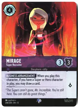Disney Lorcana TCG Mirage Super Recruiter 208/204 Epic Wilds Unknown - Image 1