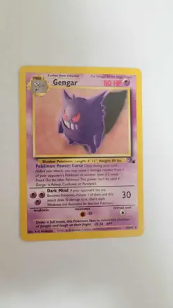 Pokemon TCG Gengar Fossil 20/62 Non-Holo Rare Card Vintage 1999 - Image 1