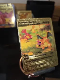 Charmander Charmeleon & Charizard GX Evolution Gold Foil FanArt Pokemon Card - Image 2