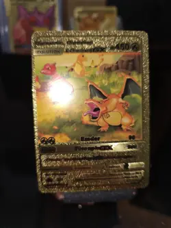 Charmander Charmeleon & Charizard GX Evolution Gold Foil FanArt Pokemon Card - Image 3
