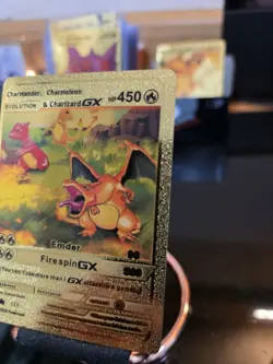 Charmander Charmeleon & Charizard GX Evolution Gold Foil FanArt Pokemon Card - Image 5