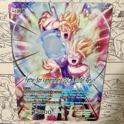 Father-Son Kamehameha Goku Gohan Return BT9-128 RLR RARE Dragon Ball Super Card - Image 3
