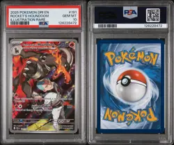 Pokemon TCG Destined Rivals Team Rockets Houndoom Card 191/182 IR - Image 3