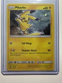 Pokemon Pikachu SM98 Holo Black Star Promo Card 2017 Sun & Moon Near Mint - Image 1