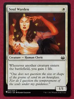 Magic The Gathering MYSTERY BOOSTER MB1 SOUL WARDEN white card MTG - Image 1