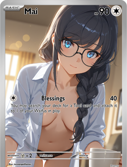 LoveangelGames-Season 2- Custom Card- Waifu Universe-Mai Blessings - Image 1