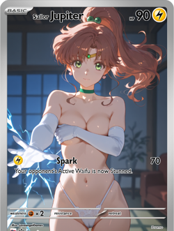LoveangelGames-Season 2- Custom Card- Waifu Universe-Jupiter Spark - Image 1