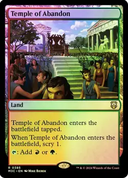 Temple of Abandon (Ripple Foil) Modern Horizons 3 Commander MTG MAGIC FOIL RARE - Image 1
