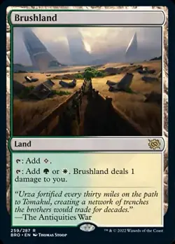 MTG Brushland [The Brothers' War] Near Mint Magic - Image 1
