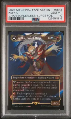 2025 MTG FINAL FANTASY SURGE FOIL KEFKA, COURT MAGE/KEFKA, RULER OF RUIN PSA 10 - Image 1