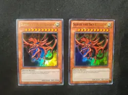 2x Slifer the Sky Dragon LC01-EN002 YuGiOh Legendary Collection Limited LP MP - Image 1