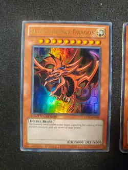 2x Slifer the Sky Dragon LC01-EN002 YuGiOh Legendary Collection Limited LP MP - Image 2