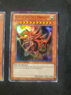 2x Slifer the Sky Dragon LC01-EN002 YuGiOh Legendary Collection Limited LP MP - Image 3