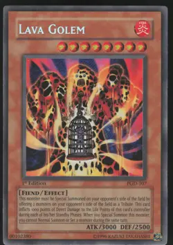 Lava Golem PGD-107 Pharaonic Guardian 1st Edition Secret Rare YU-GI-OH - Image 1