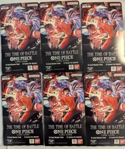 One Piece CCG OP-16 The Time Of Battle Sleeved Booster Packs English - Lot of 6! - Image 1