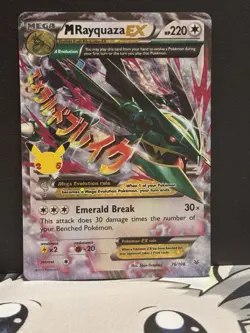 Pokemon TCG M Rayquaza EX Holo Full Art Ultra Rare Roaring Skies 76/108 Eng - Image 2