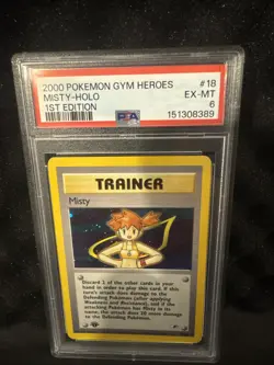 1st Edition Gym Heroes Misty Holo 18/132 - Image 1