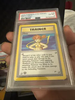 1st Edition Gym Heroes Misty Holo 18/132 - Image 3