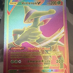 ONLYFAN ART ￼Lot of 4 Pokemon foil cards. Ampharos/Rayquaza/Virizion/Zaraora - Image 5