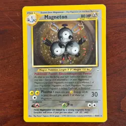 Magneton 10/64 Holo Rare Neo Revelation Pokemon Card DMG - Image 1