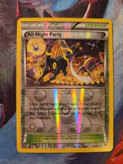 Pokemon Card All-Night Party 96/122 Reverse Holo Trainer XY Breakpoint NM - Image 1