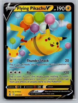 Flying Pikachu V Celebrations #006/025 Ultra Rare,Holo Pokemon Card - Image 1