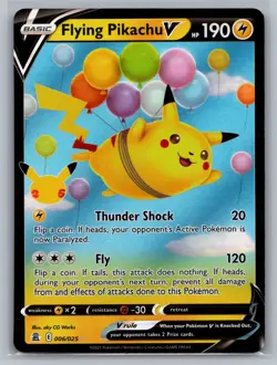 Flying Pikachu V Celebrations #006/025 Ultra Rare,Holo Pokemon Card - Image 1