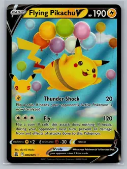 Flying Pikachu V Celebrations #006/025 Ultra Rare,Holo Pokemon Card - Image 1