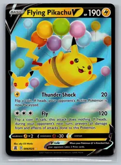 Flying Pikachu V Celebrations #006/025 Ultra Rare,Holo Pokemon Card - Image 1