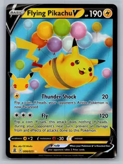 Flying Pikachu V Celebrations #006/025 Ultra Rare,Holo Pokemon Card - Image 1