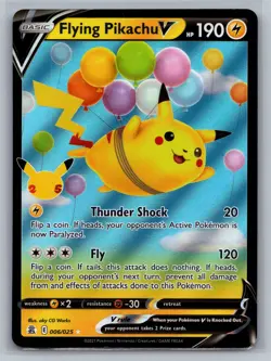 Flying Pikachu V Celebrations #006/025 Ultra Rare,Holo Pokemon Card - Image 1