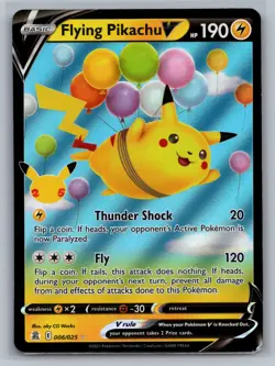Flying Pikachu V Celebrations #006/025 Ultra Rare,Holo Pokemon Card - Image 1