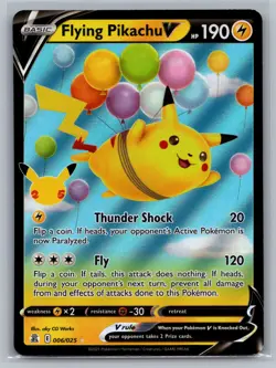 Flying Pikachu V Celebrations #006/025 Ultra Rare,Holo Pokemon Card - Image 1
